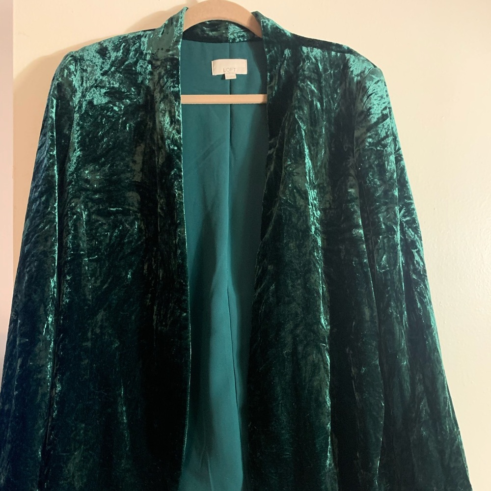 LOFT Crushed Velvet Blazer
